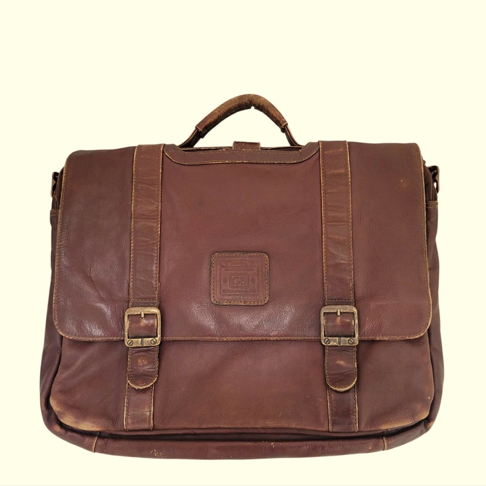 GEOFFREY BEENE vintage soft handcrafted leather bag